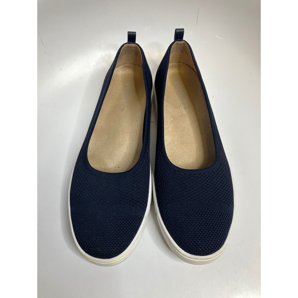 Vionic uptown summer knit navy blue flats arch support casual women's size 9 - Picture 3 of 8